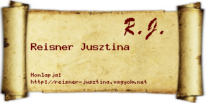 Reisner Jusztina névjegykártya